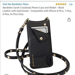 NEW! Bandolier leather iPhone strap case